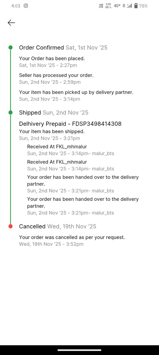 Sankey1995's tweet photo. @flipkartsupport @Flipkart 
As a Black member, receiving the worst service.
I waited for a long time and finally i cancel the product, yet still charged a platform fee even it was your fault. My time and money have both been wasted. No one has any idea where the product is stuck. https://t.co/dlsN7IWVUS