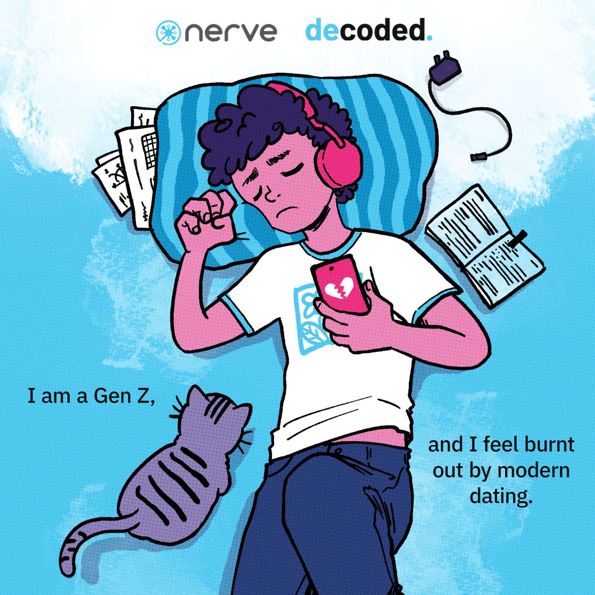 rapplerdotcom's tweet image. Gen Z is so done with the emotional toll of constantly performing and perfecting their digital “rizz” just to land a date. Is being performative the biggest threat to authentic intimacy in modern dating? #Decoded 🧵 [1/4]

Text by Erick Bolo
Illustrations by Guia Abogado