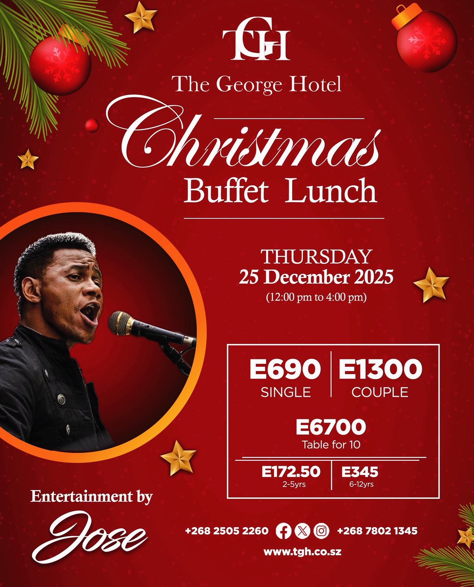 #spoilthefamily with our #outofthisworld #christmasbuffetlunch 

Contact us to make a reservation
☎️ +26825052260
📱 +26878021345
📧 info@tgh.co.sz