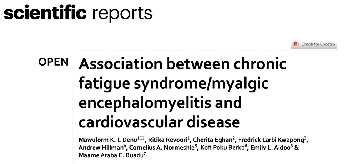 mecfsskeptic's tweet image. 1) A paper from earlier this year reported that ME/CFS patients have a much bigger risk of cardiovascular disease than controls (adjusted odds ratio of 3.26). 

The study used data from the National Health Interview Survey (NHIS), however, which has some big limitations...