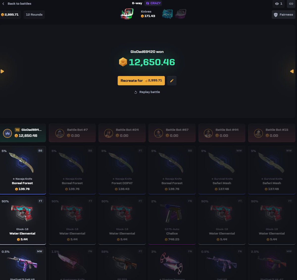 CSGOWincom's tweet image. 12,600 WIN! GIO SMASHED A 6-WAY BATTLE! 💰
You think you&apos;re next 🤔?

Giving away SIX FREE BATTLES to 3 winners.

To Enter:
1⃣ LIKE &amp;amp; RT
2⃣ COMMENT your username!