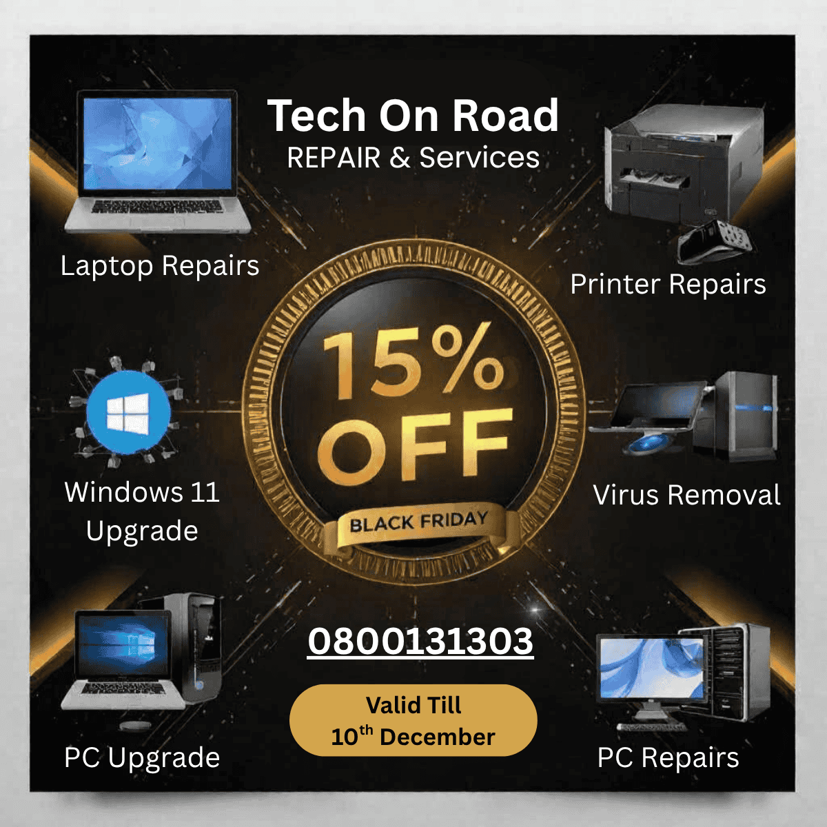 Techonroad's tweet image. Black Friday Device Setups — 15% OFF till 10 Dec!

Got a new laptop? Tech On Road provides onsite setup, data transfer &amp;amp; optimisation across Wellington, Lower Hutt, Upper Hutt, Porirua &amp;amp; Masterton.

Call: 0800131303

#BlackFridayNZ #LaptopSetup #WellingtonITSupport #WindowsSetup
