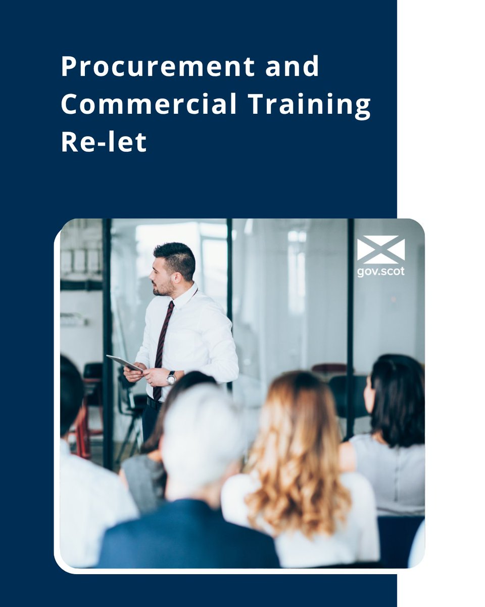 ScotProcurement's tweet photo. Our Procurement and Commercial Training Framework re-let is now live on Public Contracts Scotland - Tender (PCS- T).

Find out more: https://t.co/cRZ0vHi4sD https://t.co/kUIOIPYgOs