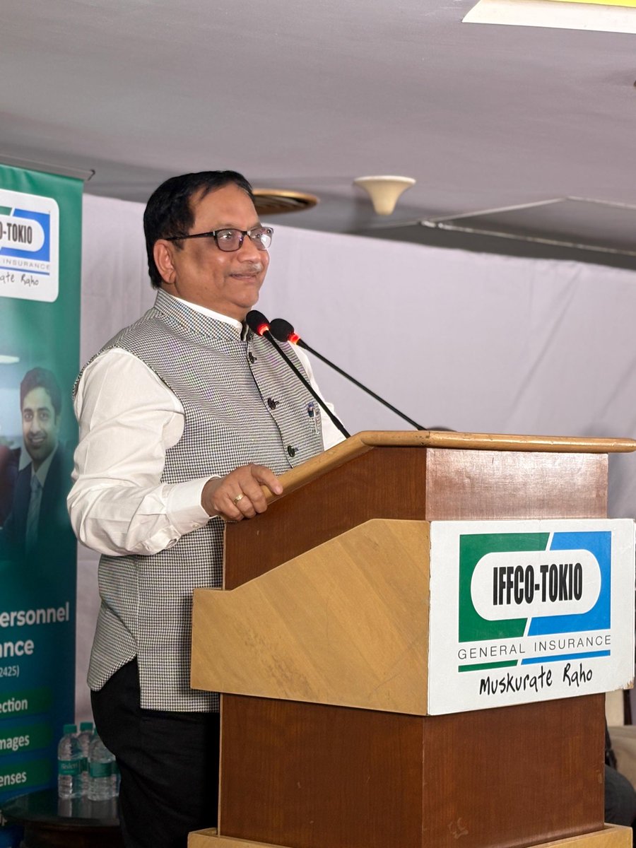 Yesterday, I had the privilege of attending a meeting at the corporate office of IFFCO Tokio General Insurance <a href="/IFFCO__TOKIO/">IFFCO TOKIO</a> in Gurugram, along with Shri Dileep Sanghani Ji <a href="/Dileep_Sanghani/">DILEEP SANGHANI</a>, Chairman, IFFCO. It was truly inspiring to address the wonderful and highly professional