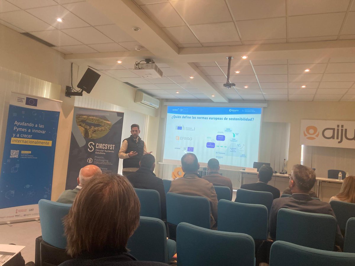 seimedcv's tweet image. 👉 Hoy celebramos la jornada “Medidas Europeas para construir empresas y territorios más sostenibles”, organiza @AIJU_Tecnologi y @seimedcv
Encuentro clave para impulsar modelos empresariales➕responsables y alineados con las políticas europeas.
#EENCanHelp #EENSustainability