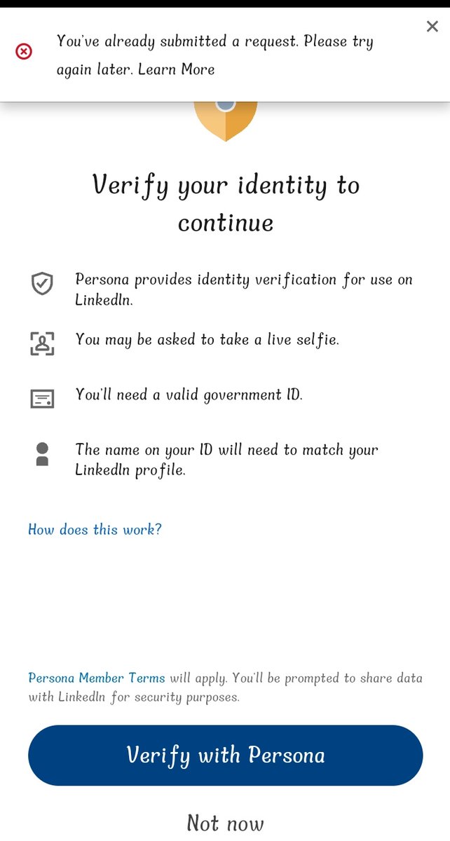 parkyflash's tweet photo. @LinkedIn Good day LinkedIn team.I need your assistance with this pls ,can't I just send my ID as photo to an email I am already frustrated honestly  it's been Months https://t.co/OEQVrJdKk9