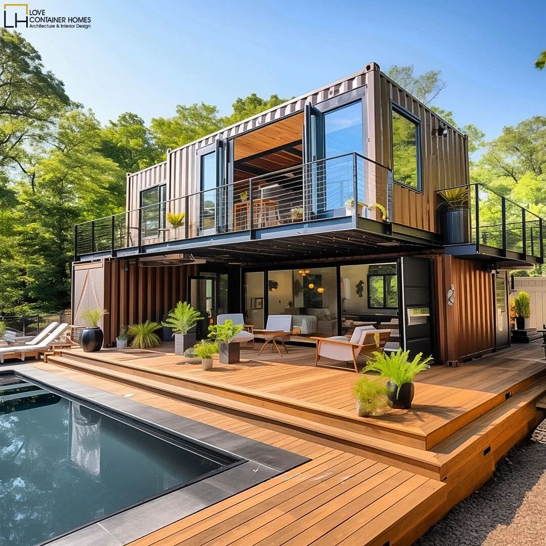 LCH_studios's tweet image. Would you live in a house built out of shipping containers? Rate this one on a scale of 0-10.  Visit us at lovecontainerhomes.com for container house plans and designs.
#architecture #shippingcontainer #containerhome #containerhouse #house #prefab