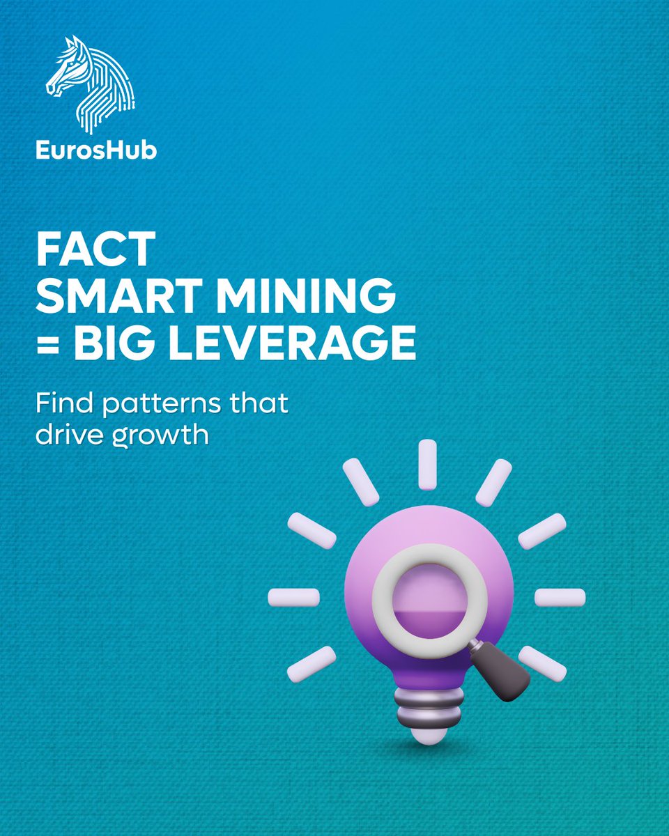 euroshub's tweet image. Data mining isn’t just for big firms!  

Small businesses can leverage the right tools to make smarter decisions and fuel growth. 

Let EurosHub help you turn your data into a powerful business asset!

#eurosHub
#DataMining 
#SmallBusinessGrowth 
#SmartDecisions
