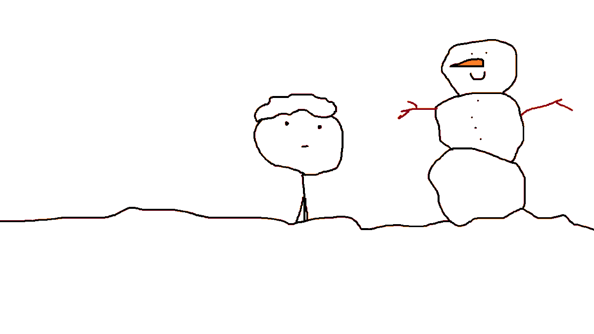 WritingStickMan's tweet image. We've got snow and hail in the highlands today, though not like this, just any excuse to make a new and goofy image of myself.