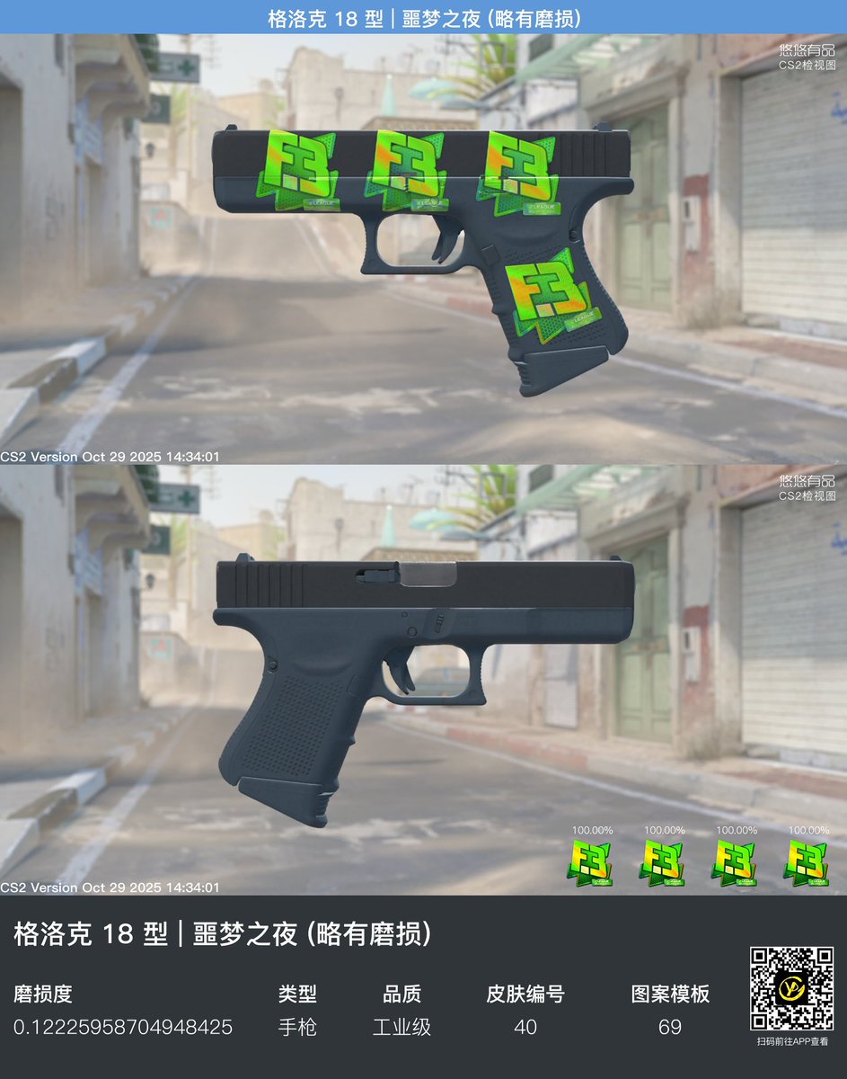 Selling this Glock Night MW 4x Flipsid3 Atlanta 2017 Holo.

Fair SP%

I accept Crypto/Csfloat/UU/Buff