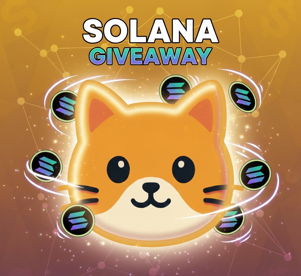 Giveaway Alert! 🚀

Giving away $SOL to the community 💛
Everyone who joins has a chance to win 🎁
First 100 wallet 👀

How to join:
1️⃣ Follow <a href="/Neko_CoinSol/">NEKO</a>
2️⃣ Like &amp; RT this post
3️⃣ Drop your SOL wallet in the comments

🔮 Wallets will be chosen randomly!
Stay tuned 👀✨
↓