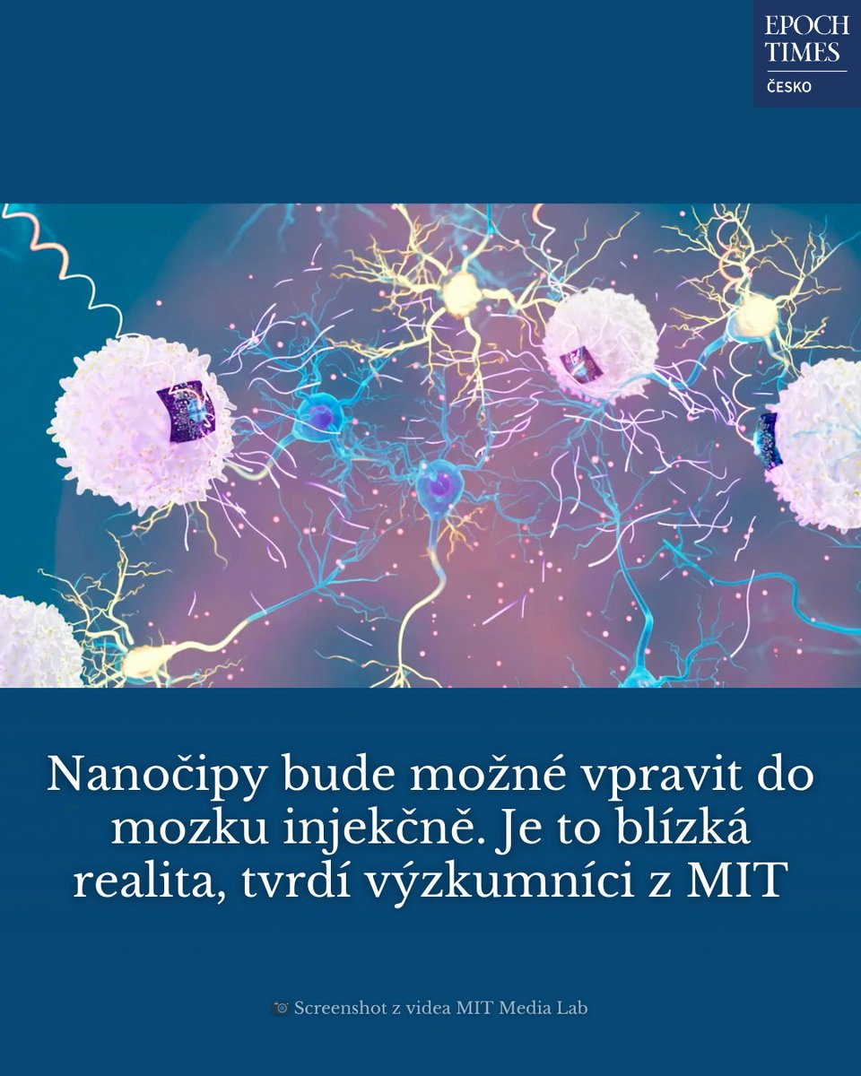 EpochTimesCZ's tweet image. Výzkumníci z Massachusettského technologického institutu (MIT) vytvořili bezdrátové elektronické čipy o velikosti v nanometrech, které by bylo možné injekčně vpravit do lidského těla a pomocí elektrické stimulace léčit různá neurologická onemocnění. Tato technologie má název…