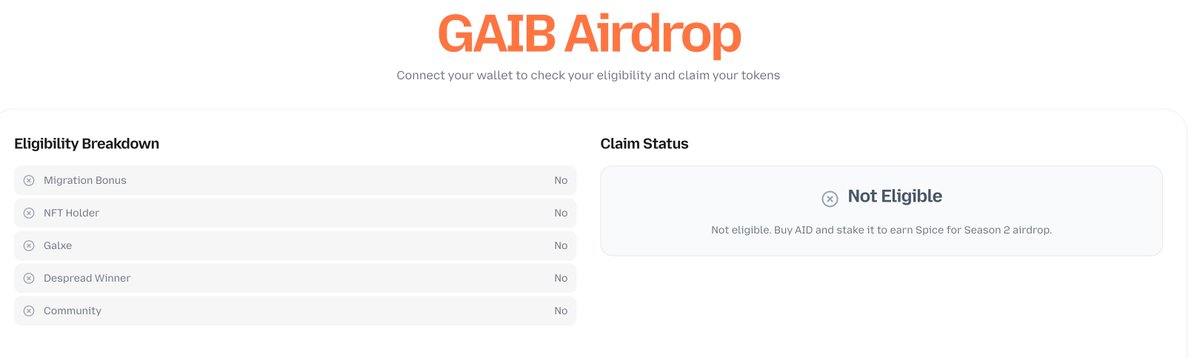 code_xiaodong's tweet image. 现在查询 又显示没资格了。 记住这三个司马崽
还好有截图 
直接装都不装了
还能这样玩的吗 还没等到领取 直接就不给了？
@cz_binance  诈骗项目你也上
@gaib_ai 
@Bybit_Official  @bitget  @BitMartExchange  @krakenfx  这些二线交易所 有一个算一个全是诈骗帮凶  
@konyk001 狗八国人项目…