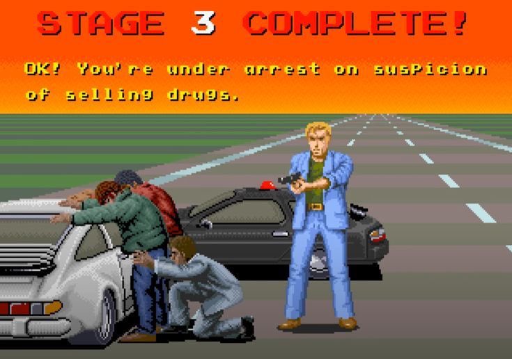 american80s's tweet image. “Book ‘em, Danno.”

Chase HQ. Released by Taito in 1989. Amazing game for its time. 

#Taito #Hawai50 #RetroGaming ☀️🌴