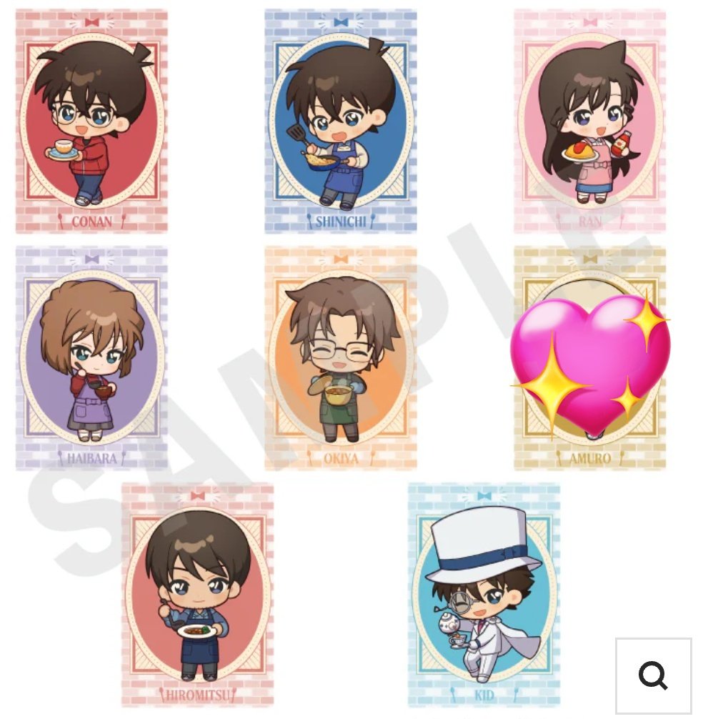 譲渡】名探偵コナン トレーディングポストカード ミニキャラキッチン