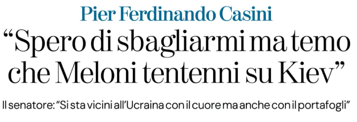 «Mentre Francia, Germania e Gran Bretagna mantengono una linea decisa, l'Italia sta entrando in una zona d'ombra. Mi dà l'impressione che ce la si voglia cavare dichiarando la propria solidarietà all'Ucraina e magari inviando qualche materiale di scarsa rilevanza. Difendere