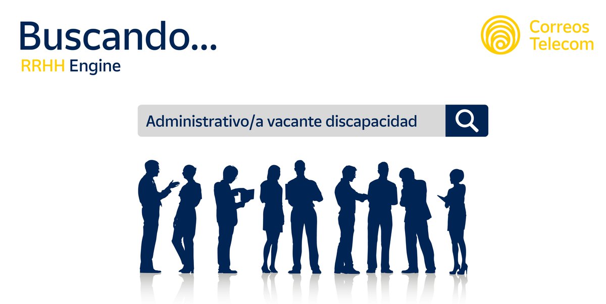 CorreosTelecom's tweet photo. Correos Telecom S.A., S.M.E. se encuentra en búsqueda de un/a Administrativo/a vacante de discapacidad en MADRID.

Para más información:
https://t.co/5aHW6VghAs https://t.co/5d7rGUri2w