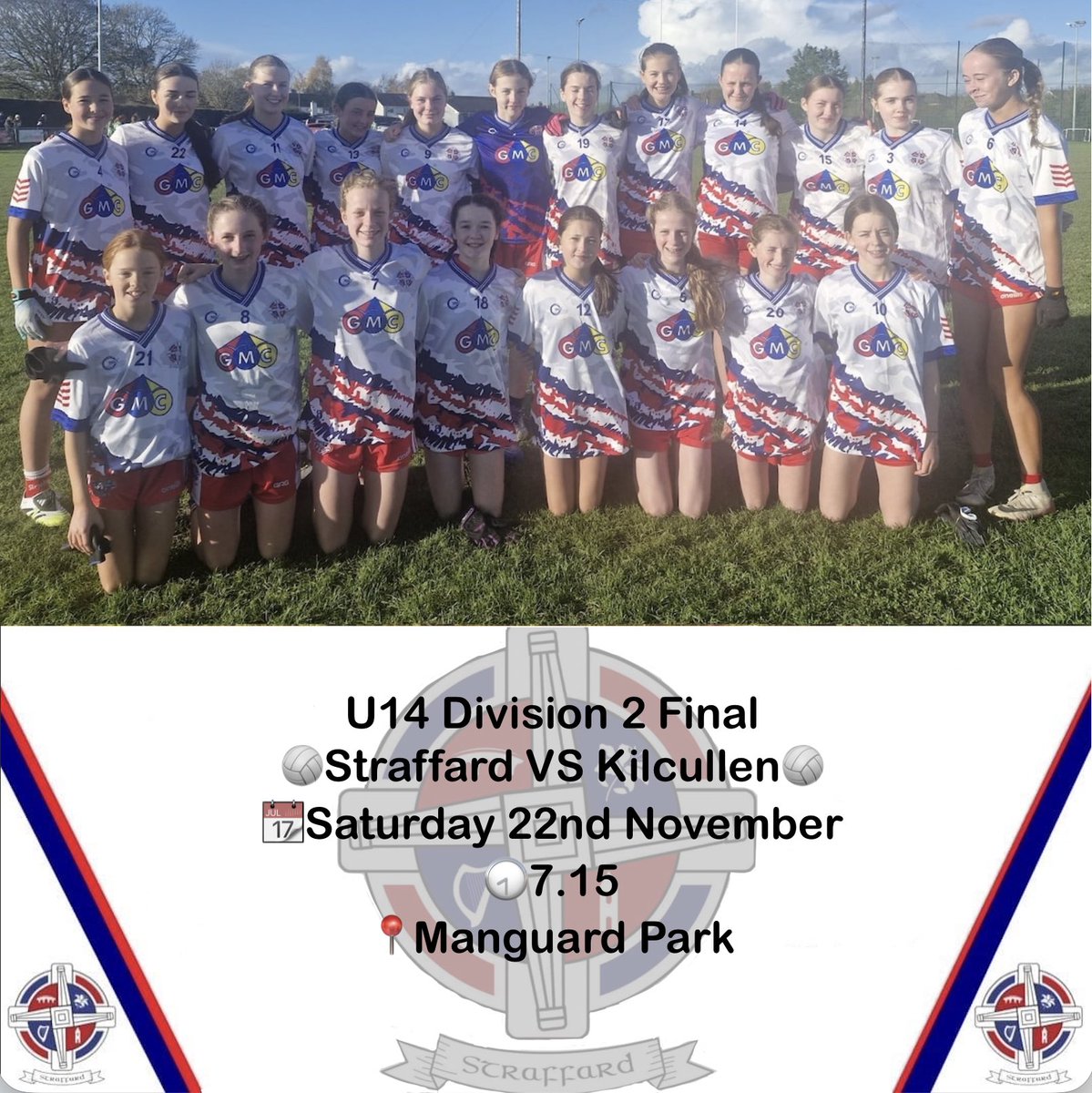 StraffardLGFA's tweet photo. Our U14 division 2 team play their final on Saturday in Manguard Park.
All support welcome! https://t.co/xd3hgSTALj
