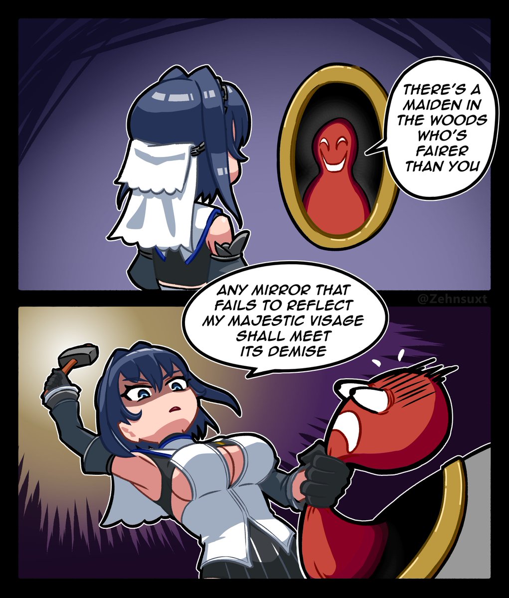 Zehnsuxt's tweet image. Mirror, mirror on the wall..
#kronillust #kroniijokes