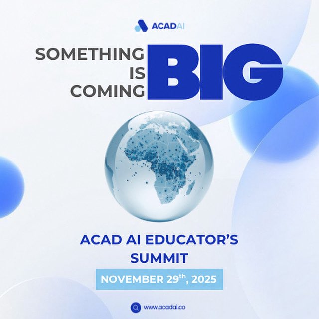 acad__ai's tweet image. Something BIG is coming. 

The Acad AI Educators’ Summit lands Nov 29, 2025.

If you’re ready for the future of teaching, this is your stop.
Stay tuned. 💙 
#AcadAI