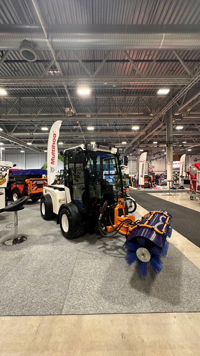Multihog's tweet image. We’re excited to be at Park Og Anleggsmessen in Norway today and tomorrow with our trusted dealer Veim AS.

Come visit our stand to see:
◽ ECV – our fully electric compact sweeper
◽CV – equipped with a V-plough
◽CX – fitted with a snow brush

multihog.co/2603cc