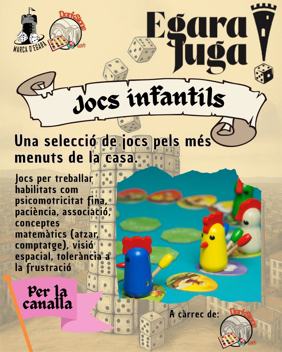 A les Ègara Juga 2025 també hi haurà lloc pels més petits de la casa! 

Ajudem a crèixer als jugaires del futur mentre aprenen i milloren capacitats motrius i intel·lectuals a través del joc. 

#JocsInfantils #ÈgaraJuga25 #jocsdetaula #darkstonecatalunya #Terrassa #darkstonecat