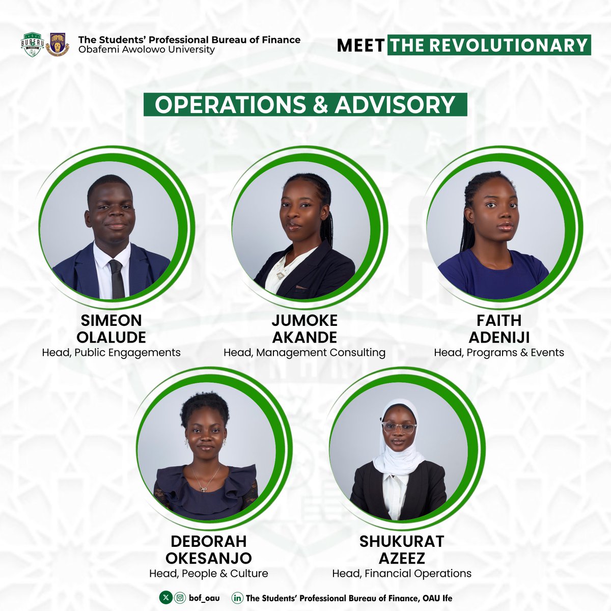 The Students' Professional Bureau of Finance, OAU tweet media