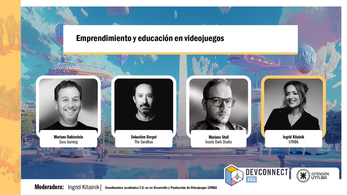 borgetsebastien's tweet image. See you today at 11.30AM  on the University Track - UTN at @EFDevcon speaking on 

Educando emprendedores en videojuegos – Moderadora: Ingrid Kitainik; Speakers: Mariano Rubinstein (Sura Gaming), Sebastien Borget (The Sandbox), Mariano Stoll (IDS)

devconnect.org/calendar?event…