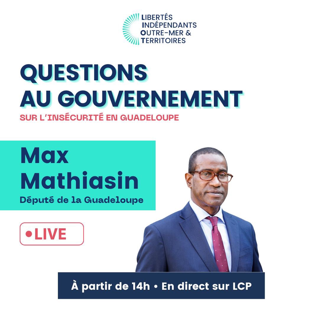 GroupeLIOT_An's tweet image. 💬 Aujourd&apos;hui à partir de 14H, retrouvez @mathiasin_max qui posera une question sur l&apos;insécurité en Guadeloupe. 

 📺En direct sur @LCP
#QAG #DirectAN #LIOT
