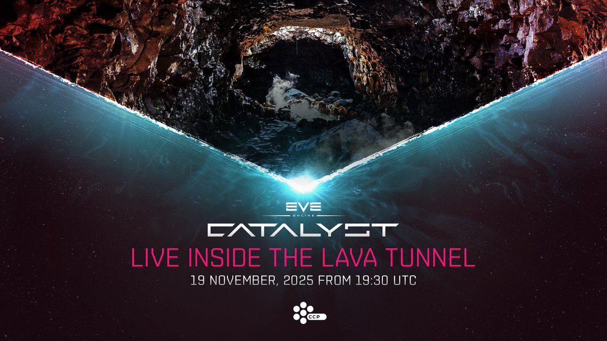 EveOnline's tweet image. Mining is a big deal, and to celebrate the Catalyst expansion we&apos;re doing the only sensible thing: heading deep into a lava cave to check out everything the expansion has to offer.

Tune in at 19:30 UTC over on CCPTV to catch all the action!