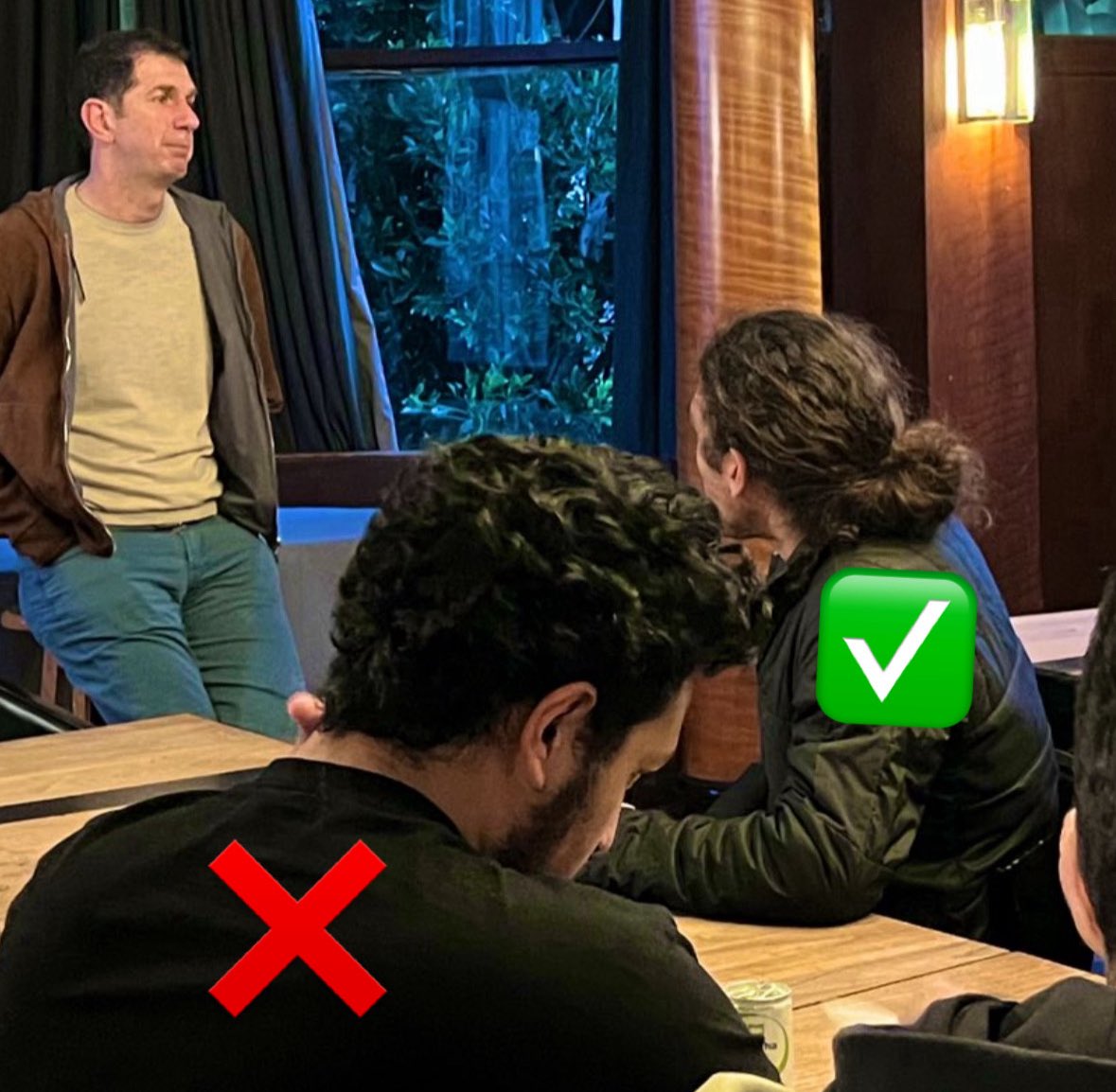 Micky Malka speaking at HF0 with listeners marked for attention