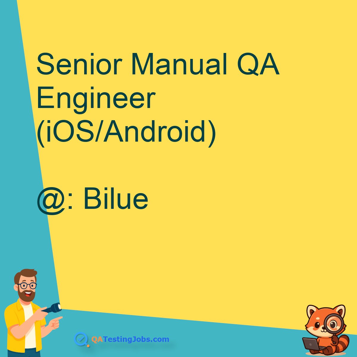 QATestingJobs's tweet image. Title: Senior Manual QA Engineer (iOS/Android)
Company: Bilue
Country: AU
City: Sydney
Employment Type: full-time
Location: hybrid
Remote/Onsite: hybrid
Visa Support: 
#agilemethodologies #androidtesting #apitesting #appium #charlesproxy #collaboration #crossbrowsertesting…