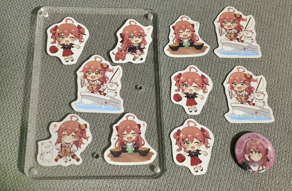 今日、仕事終わってから行ってきたぁ𓂃🌸𓈒𓏸
ピックあと1種類だったんだけど
お腹の限界でした(´× ×`)笑
みこちどれも可愛くてキュン🩷
周りに色々な35Pいたけど、陰キャなので
声掛けれず…( •︠-•︡  )
またスシローさんにお邪魔しなくちゃ✨

#スシローさくらみこコラボ
#にゃっはろ～スシろ～