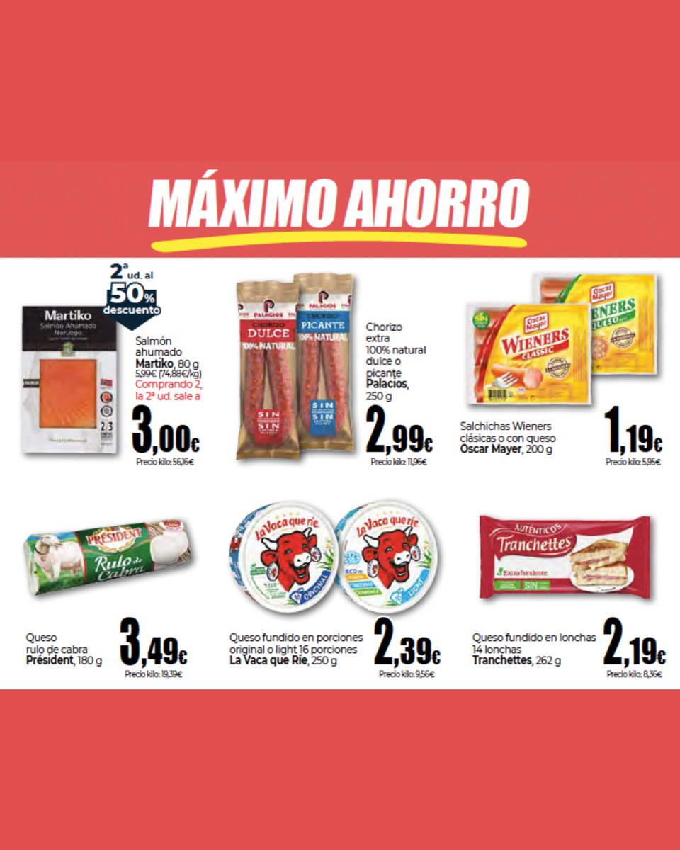 SuperUnide's tweet image. Sabores que siempre apetecen. Desde los quesos más suaves hasta los embutidos con más carácter, todo lo que necesitas para disfrutar al momento.

📍 Descubre estas y muchas más ofertas en cstu.io/7efa5e

#MaximoAhorro #SaborAuténtico #Unide