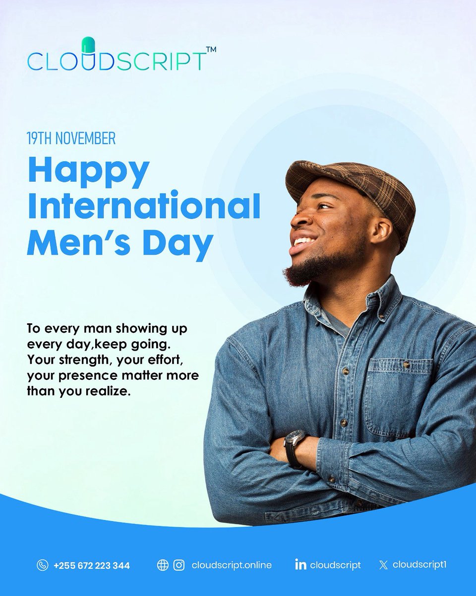CloudScript1's tweet image. Happy Men’s Day! 

#CloudScript #IMD #InternationalMensDay