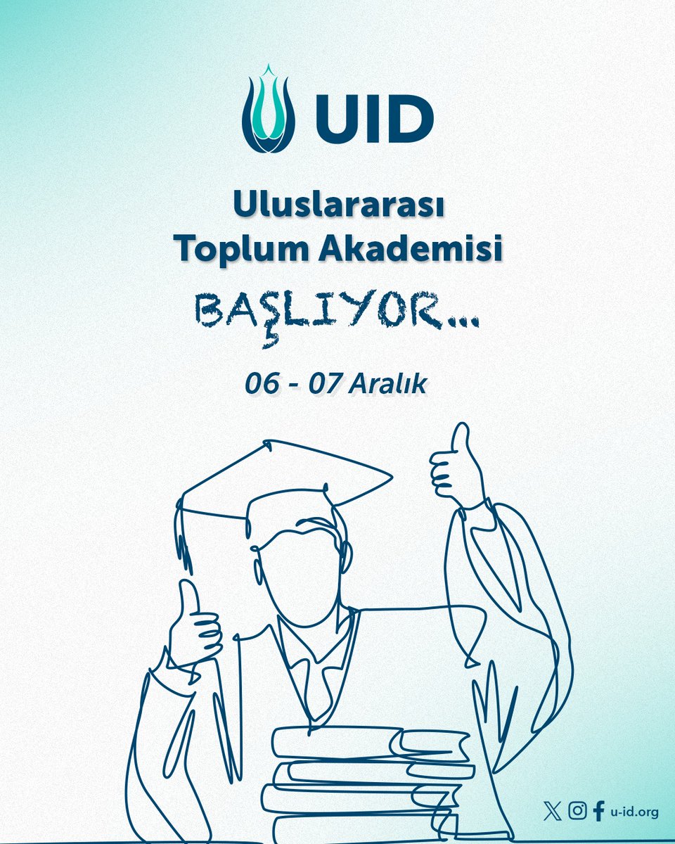 U_I_D's tweet image. 📍 Köln

🇹🇷 Uluslararası Toplum Akademisi başlıyor…

Hayatının her alanında uygulayabileceğin bilgiler sunan, teoriyi eyleme dönüştürmeyi ve alanında donanımlı gençler yetiştirmeyi hedefleyen Uluslararası Toplum Akademisi bu yıl Köln’de başlıyor.

Seni;
✨ Seçkin dersler
✨…