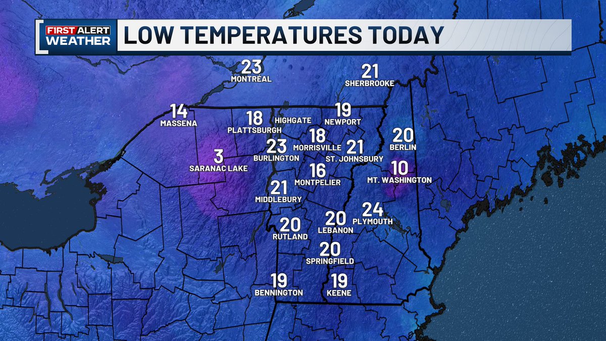 wcaxweather's tweet image. Grab your winter coat and leave time to defrost your car this morning!

Our region is the coldest in the contiguous US this morning. Most of our region is waking up to temperatures in the teens and 20s. Parts of northern New York are even down in the single digits!