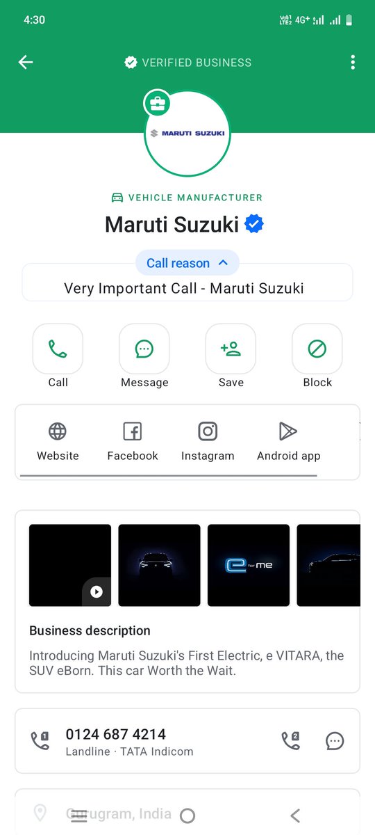 Called this number and booked tow van, I was asked to pay them but when I came to from dealer that <a href="/Maruti_Corp/">Maruti Suzuki</a> never takes payment. Kindly clarify ss is contact which I found verified &amp; requested.