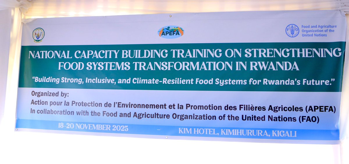 ApefaNgo's tweet image. Photos: Day 2 of the National Capacity Building Training on strengthening food systems transformation in Rwanda. 

This 3-day training, organized by APEFA in partnership with @FAO, aims to strengthen national &amp;amp; district capacities to drive and monitor food systems transformation.