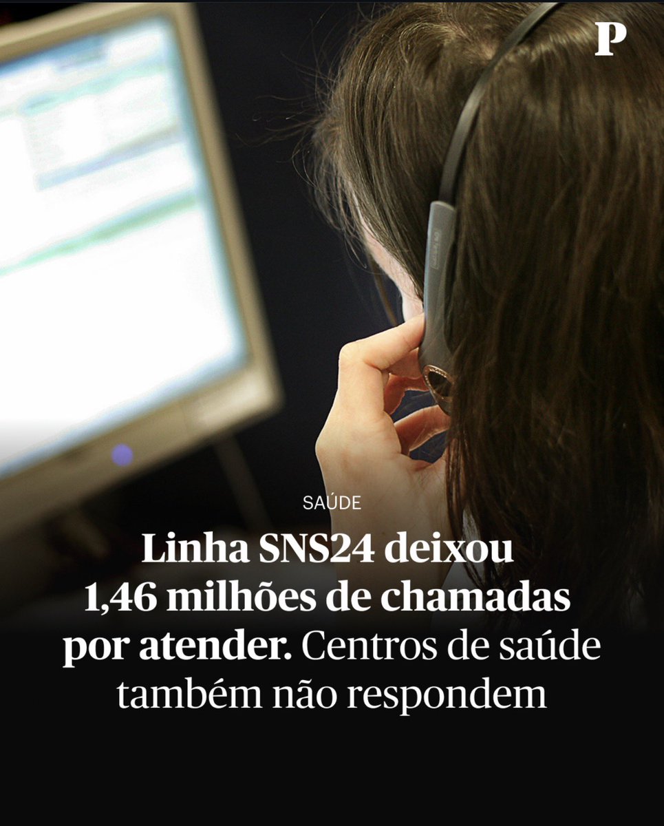 _AlvaroAlex's tweet photo. SNS24: 1,46 milhões de chamadas perdidas em 9 meses. Uma em cada 4 fica sem resposta. Centros de saúde também não atendem.  
Isto não é SNS, é lotaria da saúde.  
#SNSemColapso #SaúdePortugal https://t.co/LXoIqiX81y