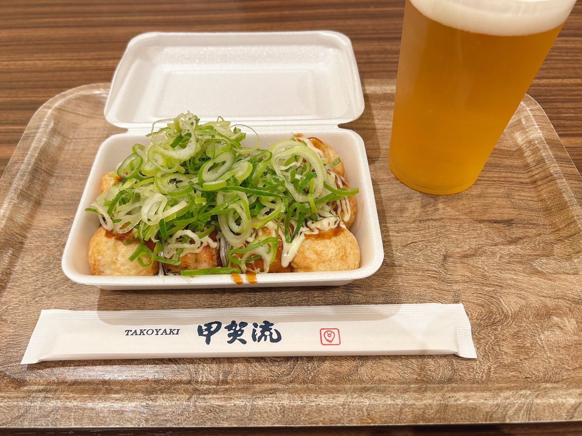 rocomokon's tweet image. たこ焼き食べ歩き
#はなだこ #十八番 #甲賀流 #くくる