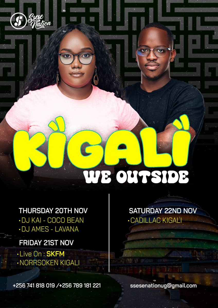 <a href="/dj_ames_/">Amanda Othembi Sasha🇺🇬</a> and <a href="/__DJKai/">DJ Kai</a> will be repping #SseseNation this weekend in Kigali