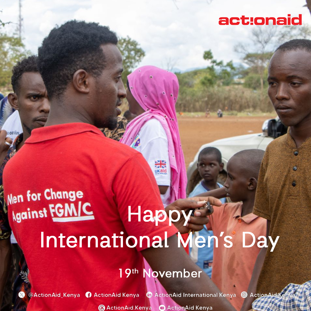 ActionAid_Kenya's tweet photo. Happy International Men’s Day.

@ActionAid_Kenya  recognises the men in our partner communities who actively advance equality, dignity, and shared responsibility. 

We commend those who model respectful, accountable masculinity and who work alongside women and young people to strengthen safety, inclusion, and collective well-being.

#InternationalMensDay