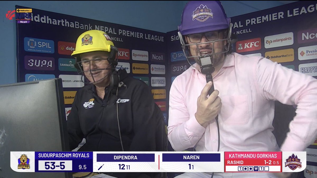 PaudelBiplav's tweet image. Hahaha @CricketBadge ! Boys's six will break that helmet too😂😂
#Npl