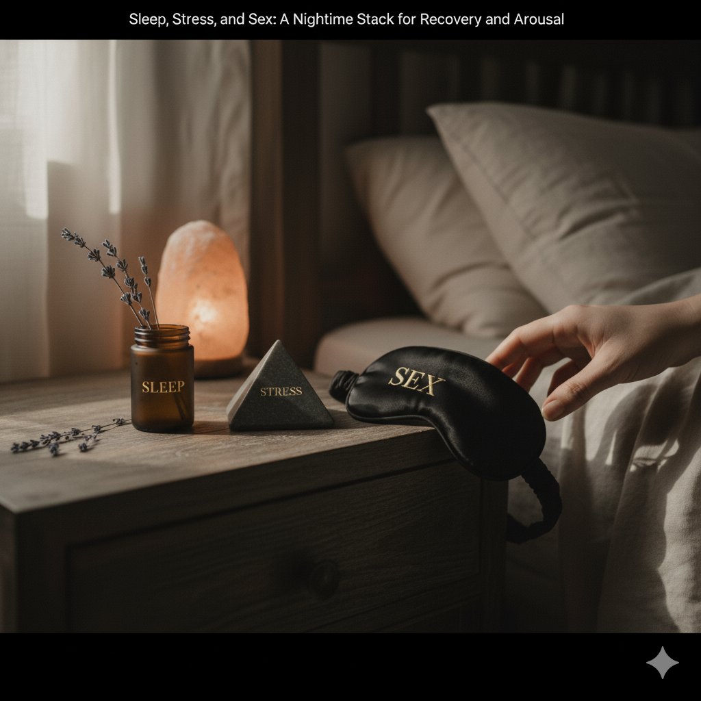 Herbalrph's tweet image. Ready to transform your nights? 🌙 Our latest blog post, &quot;Sleep, Stress, and Sex: A Nighttime Stack for Recovery and Arousal,&quot; explores a special routine designed for ultimate self-care and well-being. herbalpharmacist.com/stress-sleep-s…  #SleepStressSex #NighttimeRoutine