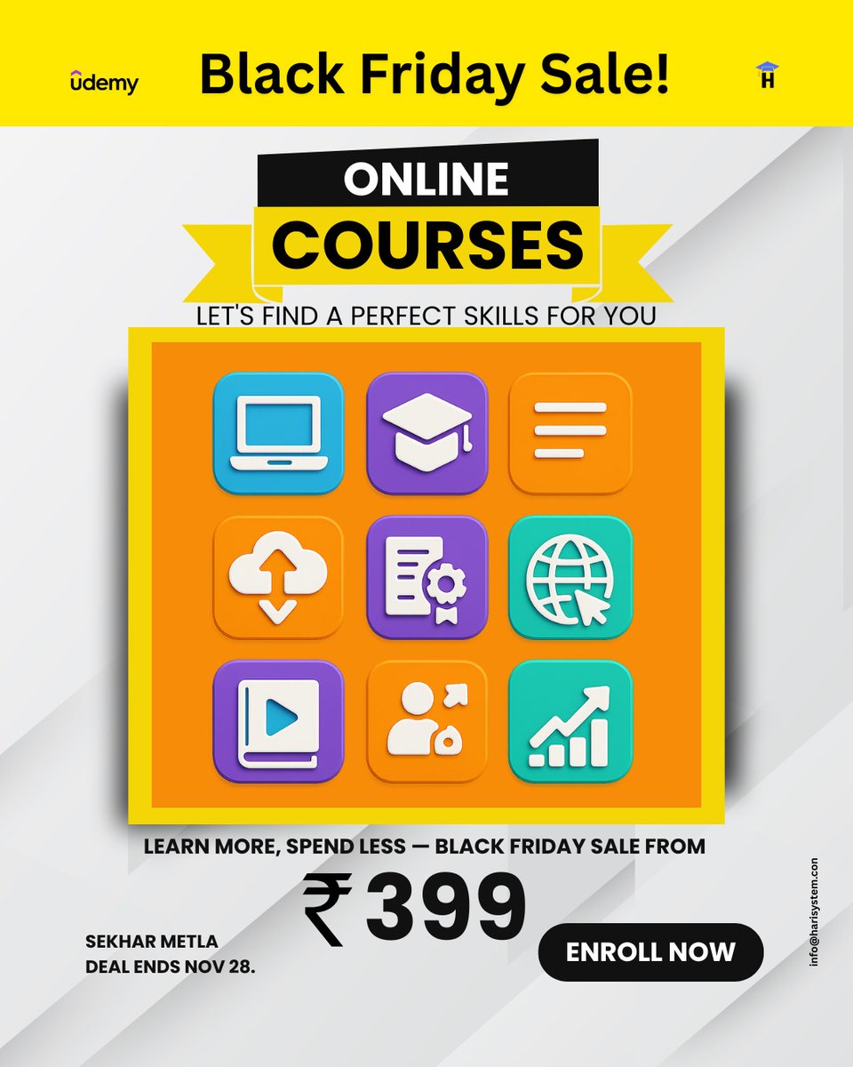 harisystems's tweet image. Excel with AI From Zero to Hero in Data Skills
udemy.com/course/excel-w…
#BlackFriday #OnlineCourses #udemy #harisystems #excel #sale
