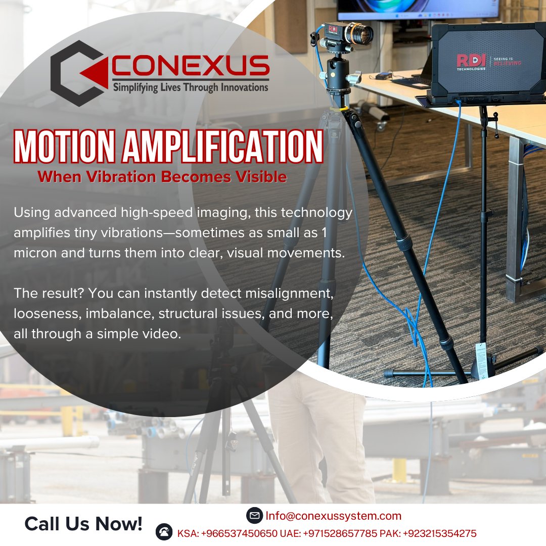 ConexusE's tweet image. #VibrationAnalysis #ConditionMonitoring #Inspection #CBM #Conexus #TestandMeasurement #APM #Technologies #RDI #RDITechnologies #MOTIONAMPLIFICATION #Safety #MotionAmplification #Technology #MA #IrisM #IrisMX #IrisCM #IrisExplorer #Reliabiltey #PredctiveMaintenance