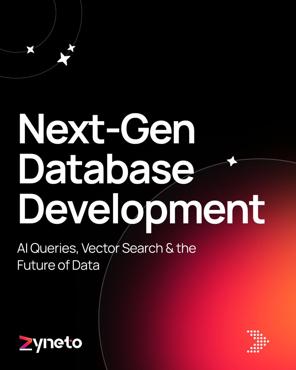 zyneto's tweet image. AI queries + vector search = the future of data.
Zyneto is building for it. 🚀
#AI #VectorSearch #DataTech #Zyneto