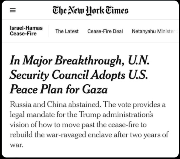 The US has joined Israel in occupying Palestine, sidelining the UN’s role. Russia and China have proposed stronger UN resolutions but the US has repeatedly vetoed them. Russia and China had reservations, did not veto. Shows you who is sustaining global conflict. #JeffreyEpstein