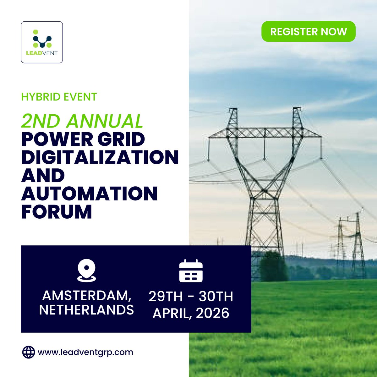leadvent's tweet image. Join us for the 2nd Annual Power Grid Digitalization and Automation Forum

This premier global event is dedicated to transforming power grids through cutting-edge digitalization and automation.
-bit.ly/3EcWPlS

#PowerGrid #GridAutomation #SmartGrid #DigitalEnergy #Energy
